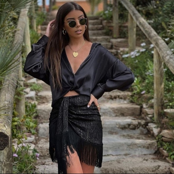 Zara Printed sarong skirt - Picture 6 of 13